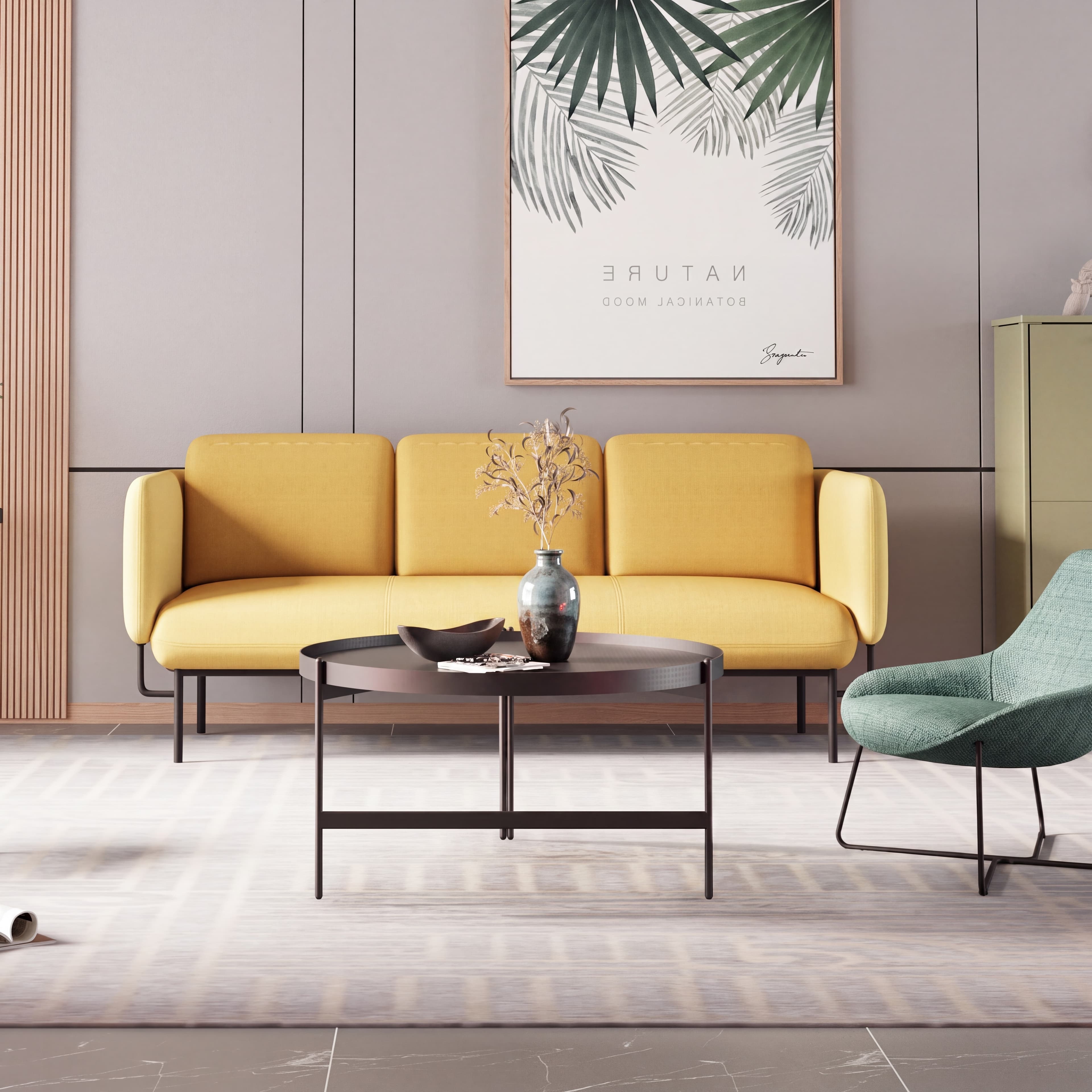 Yellow lounge and occasional seating from the Iconic furniture catalogue